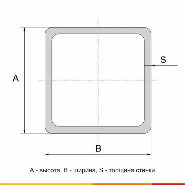 Труба профильная 40х40х3 20 ГОСТ 13663-86 - 1